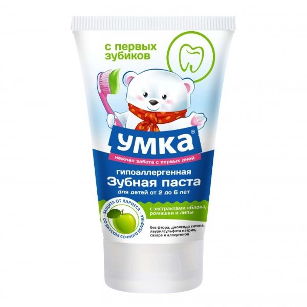 Изображение товара Умка зубная паста детская со вкусом яблока от 2 до 6 лет 65г Умка зубная паста детская со вкусом яблока от 2 до 6 лет 65г фотография