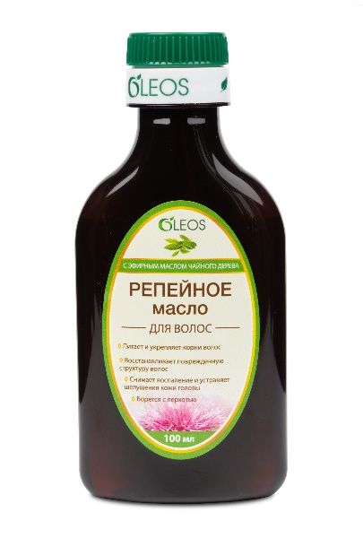 Изображение товара Репейное масло с Эфирным маслом чайного дерева Oleos 100мл Репейное масло с Эфирным маслом чайного дерева Oleos 100мл фотография