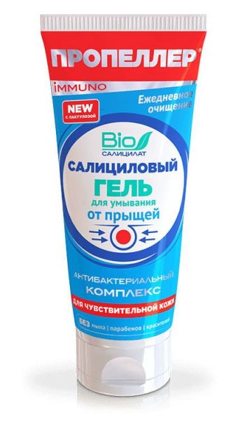 Изображение товара Пропеллер Салициловый гель для умывания для чувствительной кожи 100мл Пропеллер Салициловый гель для умывания для чувствительной кожи 100мл фотография