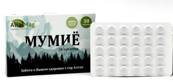 Изображение товара Мумие АлтайМаг 30 таблеток по 0,2 г Мумие АлтайМаг 30 таблеток по 0,2 г фотография