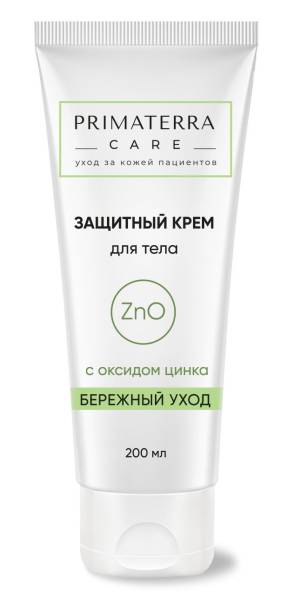 Изображение товара Крем защитный для тела Care с оксидом цинка для лежачих больных Приматерра 200мл Крем защитный для тела Care с оксидом цинка для лежачих больных Приматерра 200мл фотография