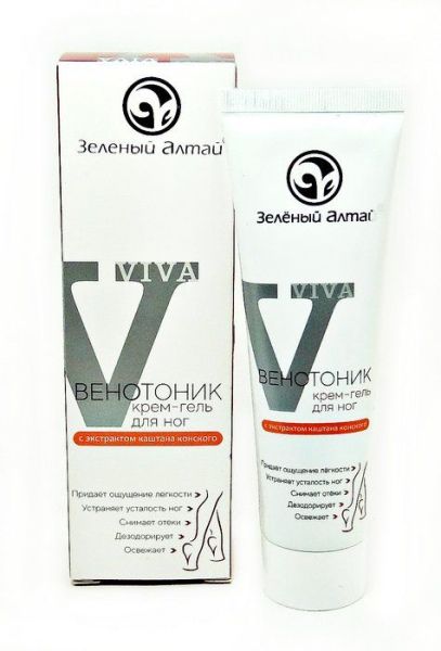 Изображение товара Зеленый алтай венотоник крем-гель для ног с экстрактом каштана конского 100 мл Зеленый алтай венотоник крем-гель для ног с экстрактом каштана конского 100 мл фотография
